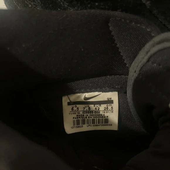 Nike Men's Blazer Mid Premium Black Gum Sneakers - Picture 5 of 5